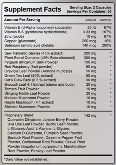 Rescue Hair 911 Supplement facts